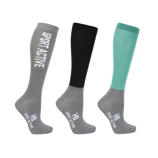 Hy Sport Active Young Rider Riding Socks Child Spearmint Green