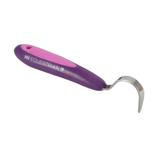 Progroom Two-Tone Hoof Pick By Hy Equestrian Purple/Pink