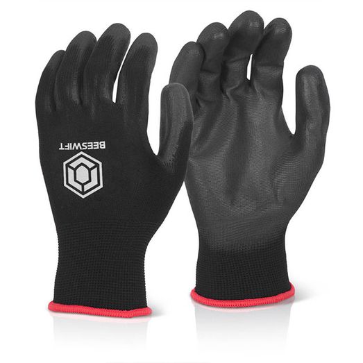 Pu Coated Glove Black