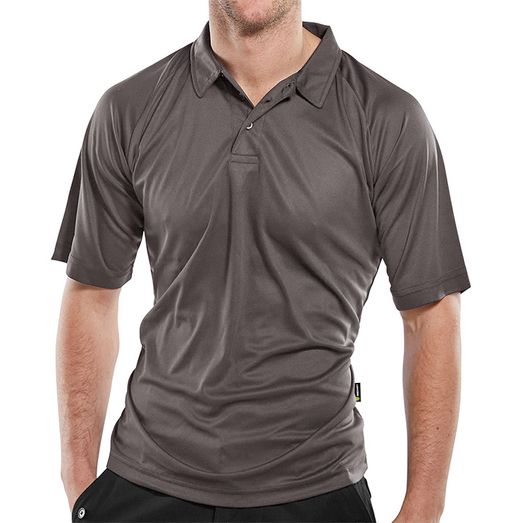 B-Cool Wicking Polo Shirt Grey