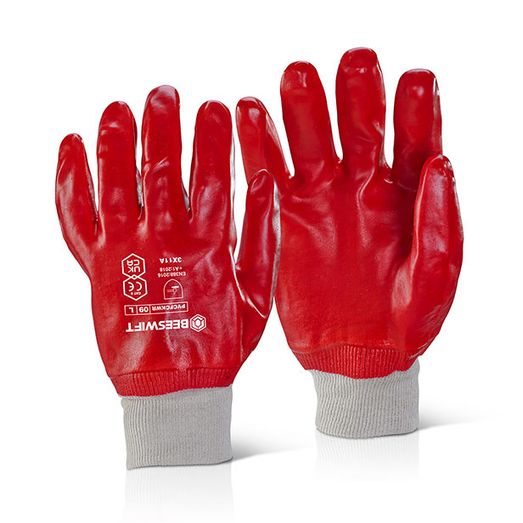 Beeswift Pvc Fully Coated Knitted Wrist Glove