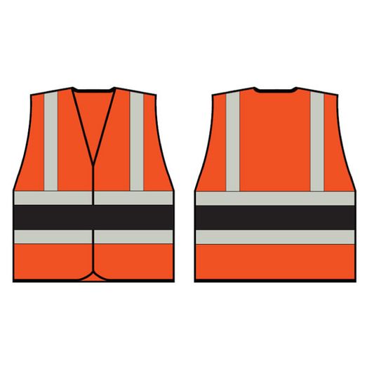 Orange Wceng Vest With Black Band