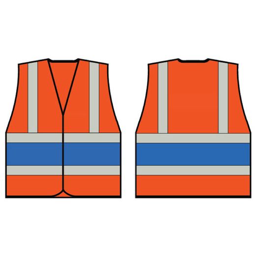 Orange Wceng Vest With Royal Band