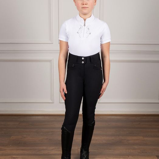Coldstream Next Generation Hermitage Diamante Show Shirt Wht Child White