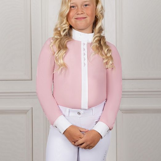 Coldstream Next Generation Larkhall Diamante Show Shirt Bpnk Child Blush Pink