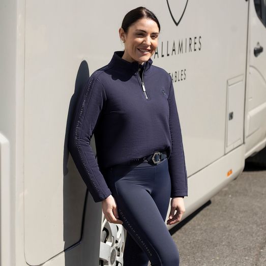 Coldstream Ng Cairncross Quarter Zip Ladies Navy