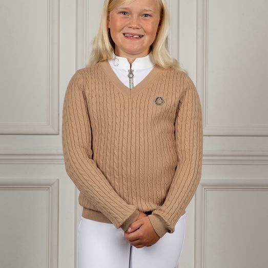 Coldstream Ng Clarkston Knitted V-Neck Jumper Child Champagne
