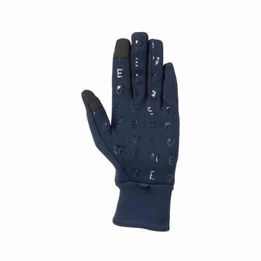Elevate Thermogrip Neoprene Gloves By Hy Equestrian Navy