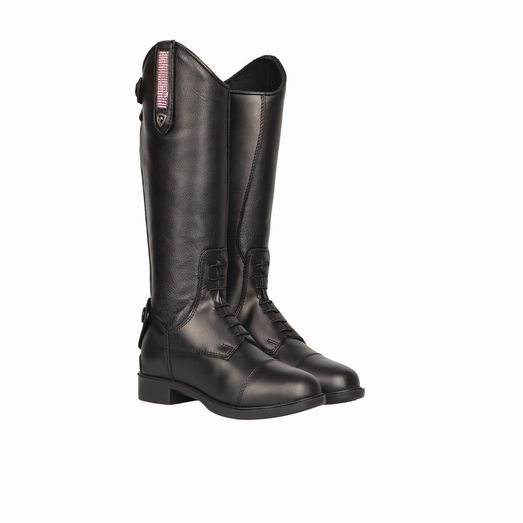 Hy Equestrian Cascano Riding Boot Childrens Black/Silver