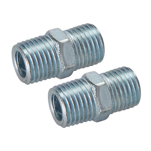 Silverline Air Line Equal Union Connector 2pk - 1/4" BSPT
