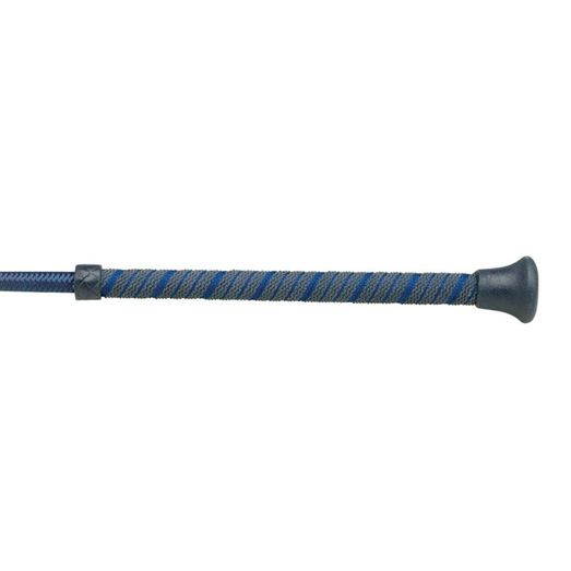 Hy Equestrian Schooling Whip Spiral Sure Grip Handle Navy