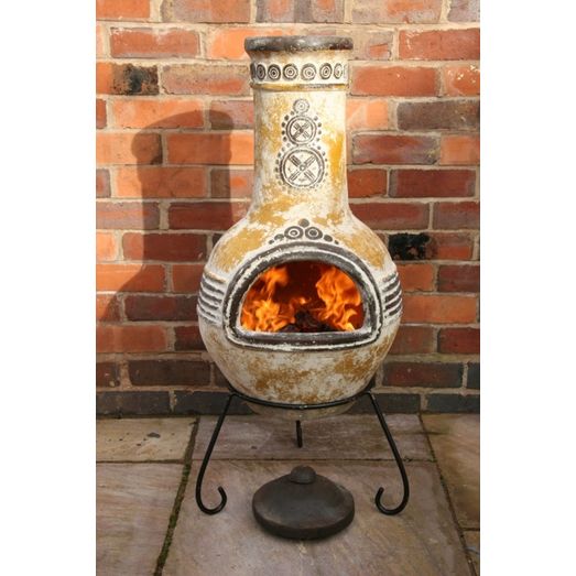 Gardeco Azteca Yellow Mexican Chimenea