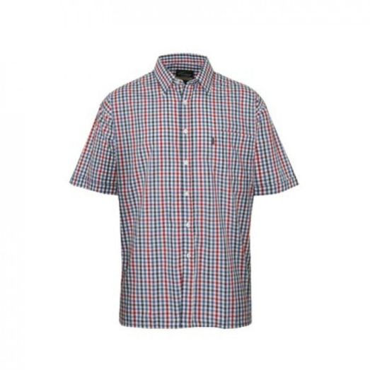 Champion Doncaster Polycotton Short-Sleeved Shirt Blue