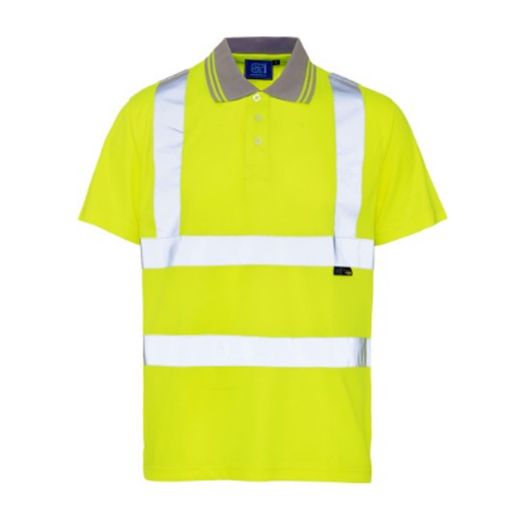 Hi-Vis Reflective Polo Shirt Yellow
