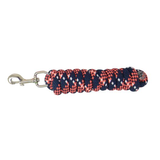Hy Equestrian Fleck Lead Rope Navy/Neon Orange/White