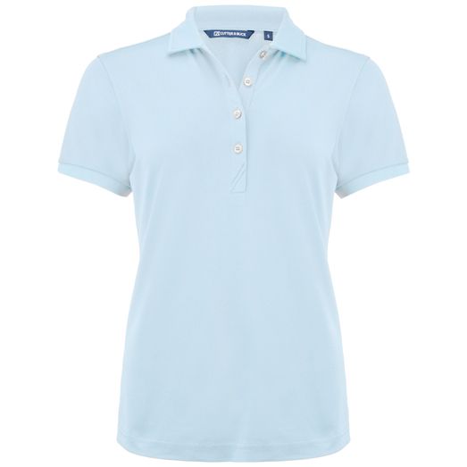 Cutter &amp; Buck Virtue Polo Solid Women Heaven Blue