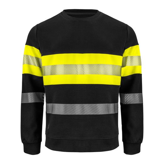 Pro-Job 6129 Sweatshirt EN ISO 20471 Class 1 Yellow/Black