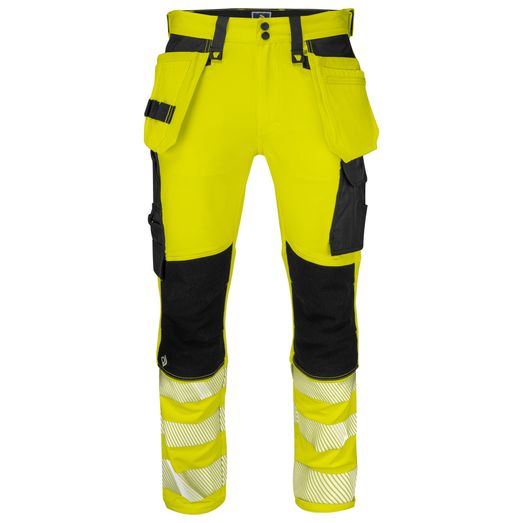 Pro-Job 6571 Waistpant Stretch EN ISO 20471 Class 2 Yellow/Black