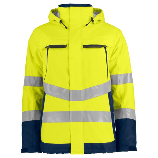 Pro-Job Prio 6441 Padded Functional Jacket Class 3 Yellow/Navy