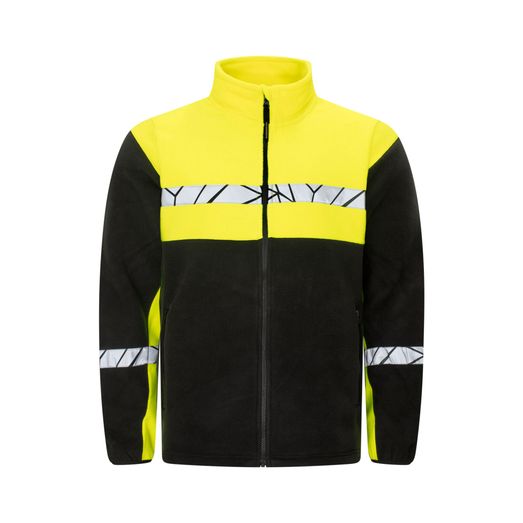 Pro-Job Progression 7300 Full Zip Fleece Black/Yellow