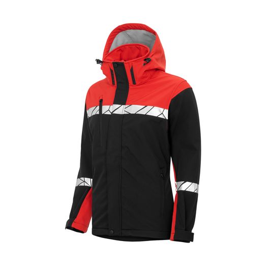Pro-Job Progression 7417 Ladies Softshell Jacket Black/Red