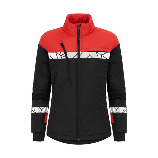 Pro-Job Progression 7421 Ladies Lightweight Quilted Jacket Black/Red