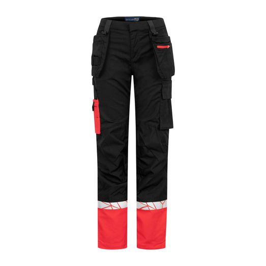 Pro-Job Progression 7513 Ladies Workpant Holster Pocket Black/Red