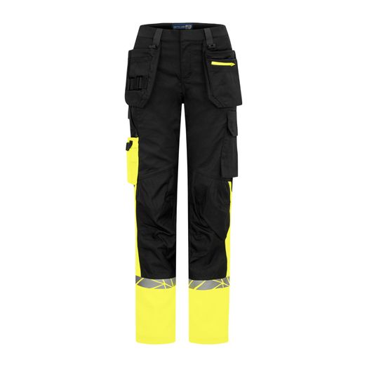 Pro-Job Progression 7513 Ladies Workpant Holster Pocket Black/Yellow