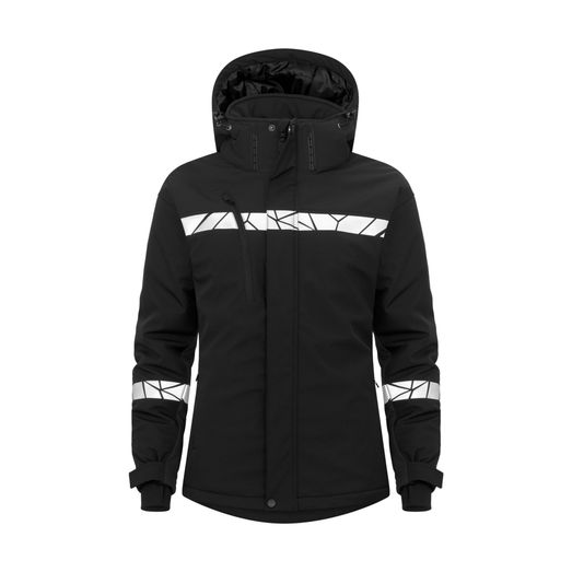 Pro-Job Progression 7418 Ladies Padded Softshell Jacket Black/Black