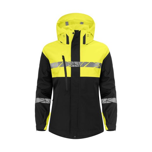 Pro-Job Progression 7419 Ladies Shell Jacket Black/Yellow