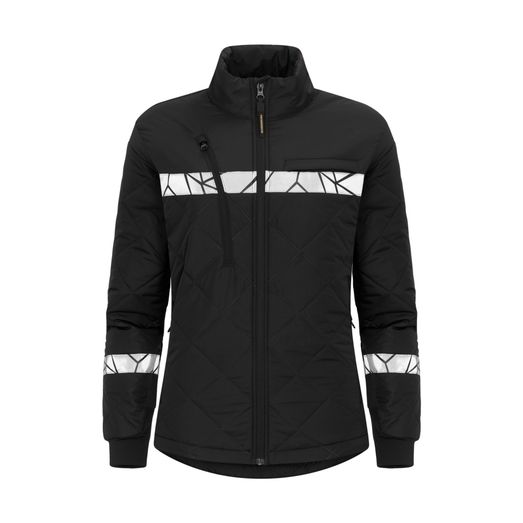 Pro-Job Progression 7421 Ladies Lightweight Quilted Jacket Black/Black