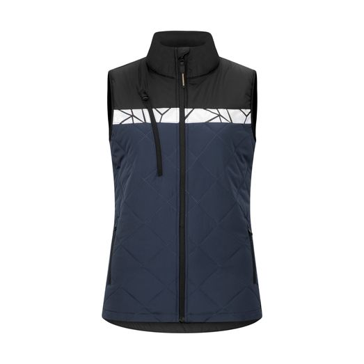 Pro-Job Progression 7701 Ladies Quilted Vest Navy/Black