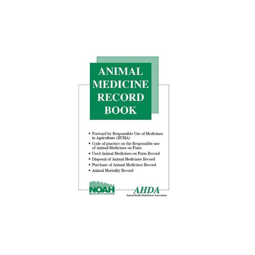 Animal Medicine Record Book