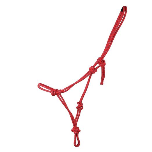 Hy Equestrian Rope Halter Red