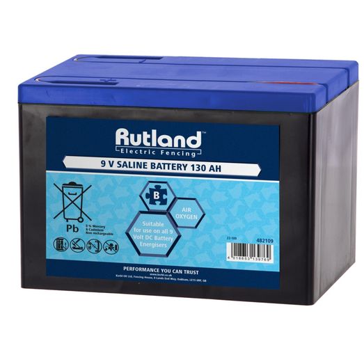 Rutland Saline Dry Battery 9 V, 130 Ah