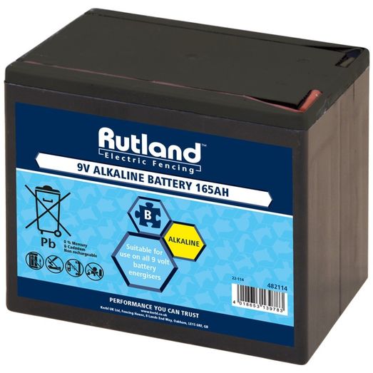 Rutland Battery Alkaline 9 V, 165 Ah
