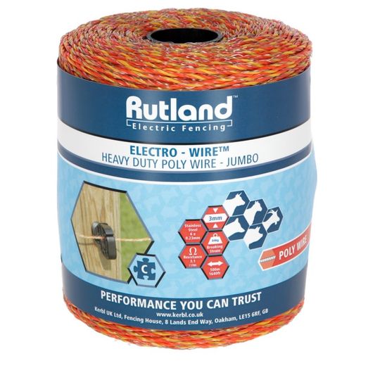 Rutland Polywire 500m, orange/yellow 6 x 0.20 mm SSW