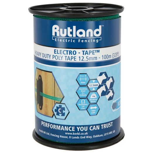 Rutland Electro Tape 100m, 12,5mm green, 4 x 0,20mm