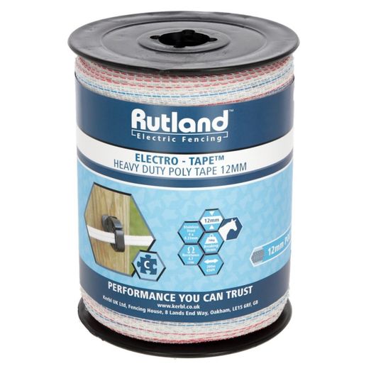 Rutland Tape, 12 mm, 200 m,white/blue/red