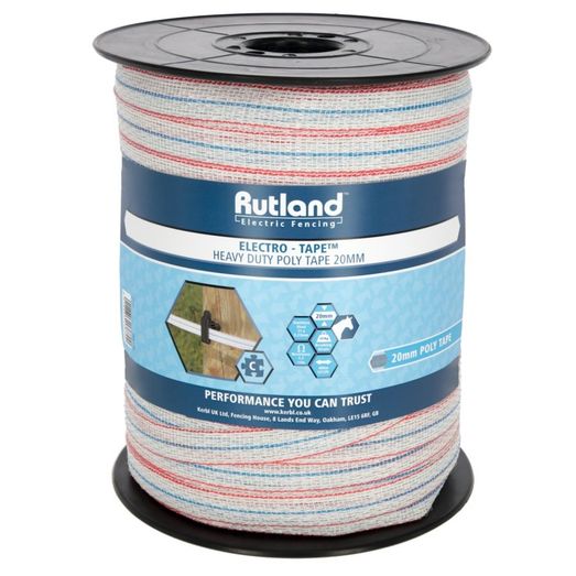 Rutland Tape, 20 mm, 400 m,white/blue/red