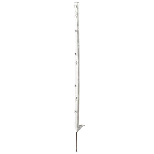 Rutland Full Plastic Post 105 cm, steel tip, single step, white