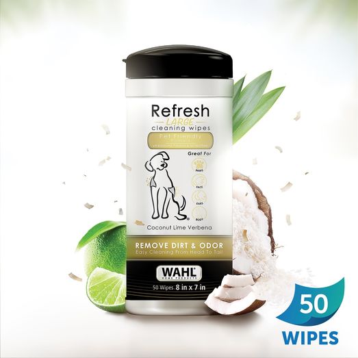 Wahl Refresh Dog Cleaning Wipes Coconut Lime Verbana