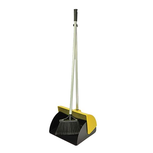 Angle Lobby Broom With Lobby Dustpan Yellow