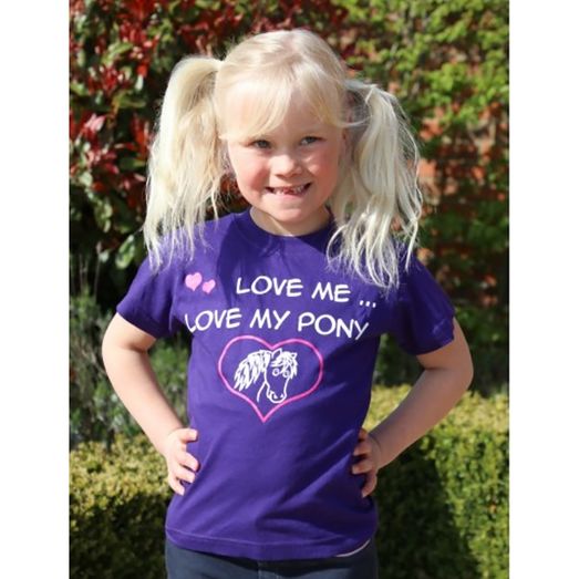 Bcc "Love Me Love My Pony" Childrens T-Shirt 61 Purple