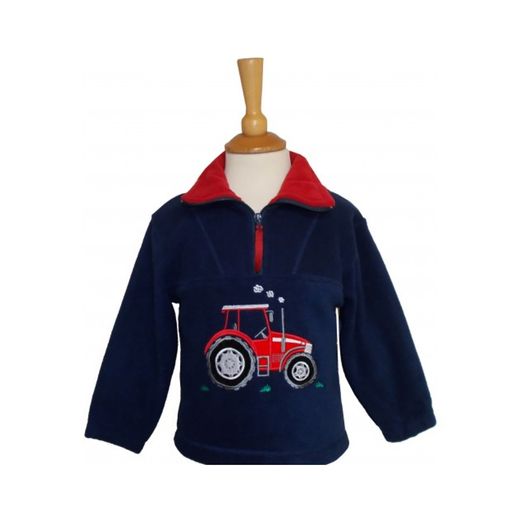 Bcc Big Red Tractor Childrens Fleece Jacket 65 Navy/Red Trim