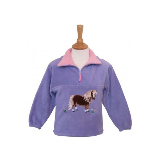 Bcc Flora Pony Childrens Fleece Jacket 68 Lilac/Baby Pink Trim