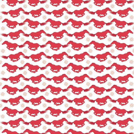 Deckled Edge Gift Wrap Galloping Christmas