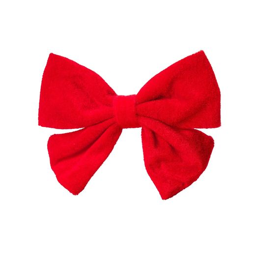 House Of Paws Oversized Red Velvet Bow Tie