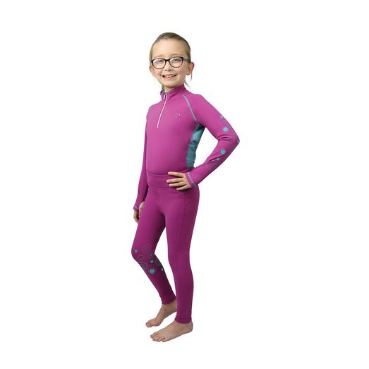 Hy Equestrian Dynamizs Ecliptic Baselayer Child Plum/Teal