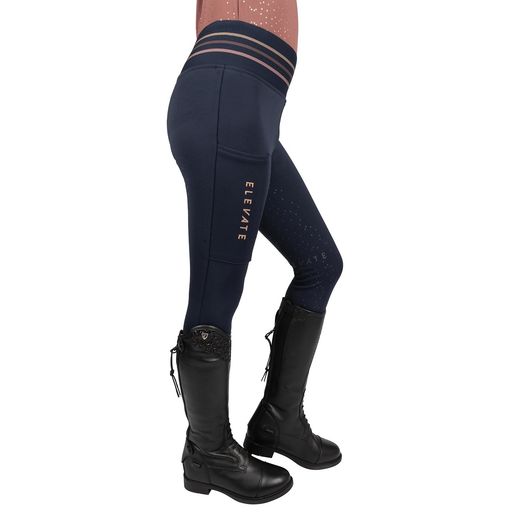 Hy Equestrian Elevate Evolution Mizs Riding Tights Navy